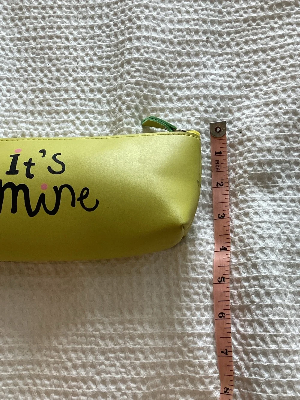 Yellow 'It's Mine' Cosmetic Bag‎